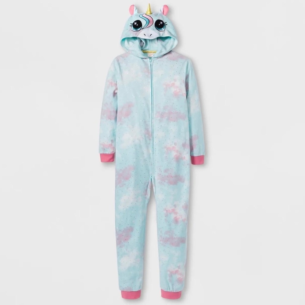 Cat and Jack Unicorn sleeper youth sz large 10/12 - worn once for a few hours